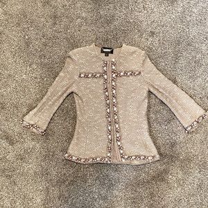 Vintage Gray St John’s Knit Jacket Size 2